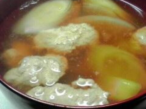 なめらか!サンマつみれ味噌汁